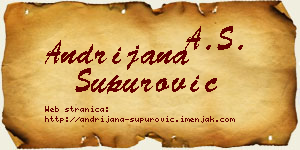 Andrijana Supurović vizit kartica